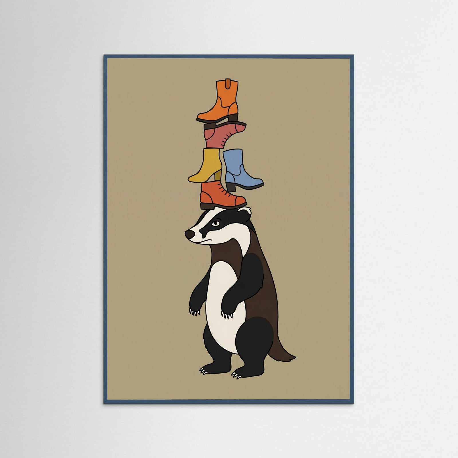 Teal Wood Booted Feline Strut