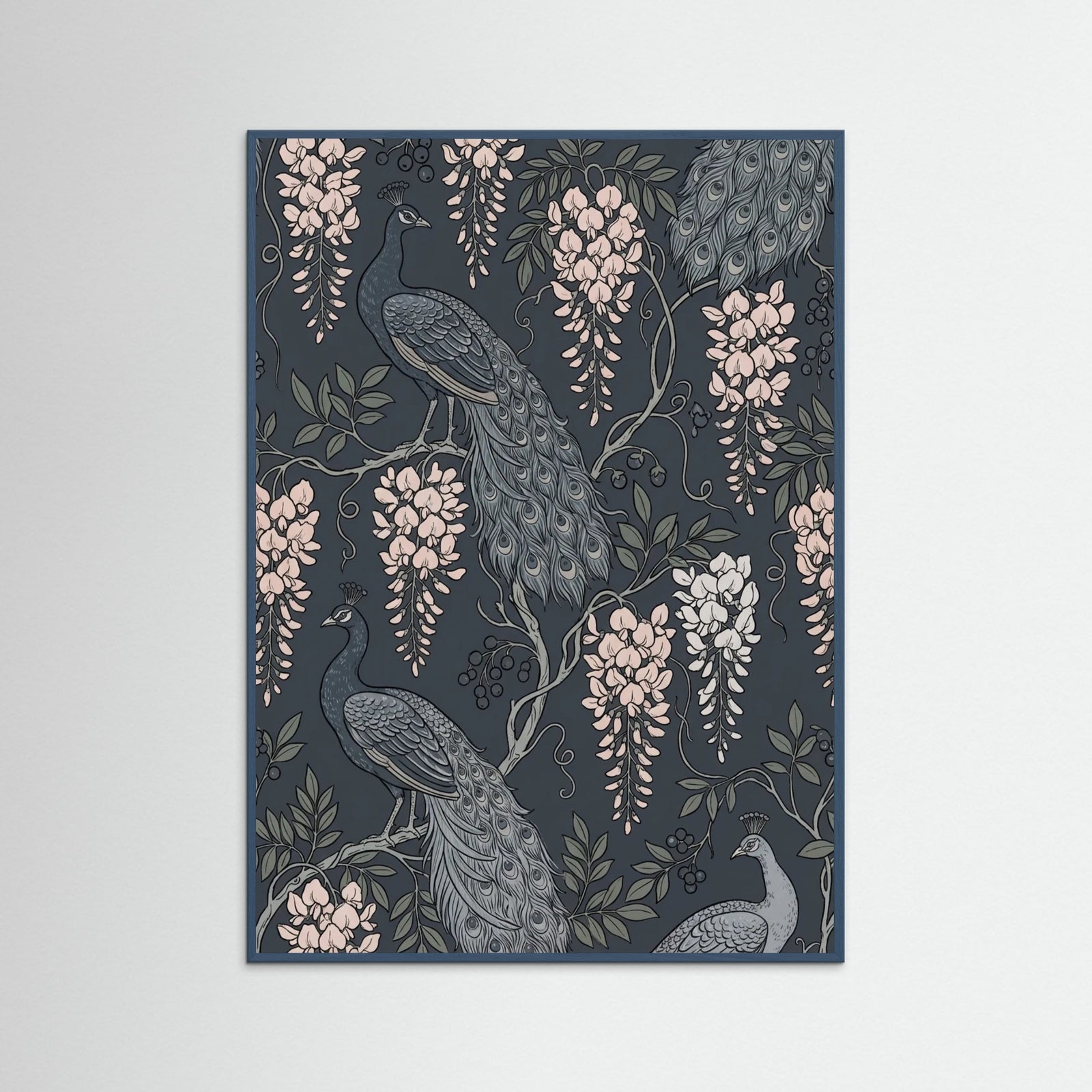 Teal Wood Botanical Elegance