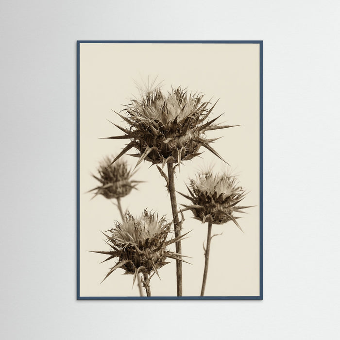 Teal Wood Botanical Elegance