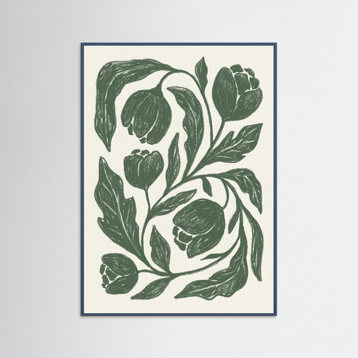 Teal Wood Botanical Flow