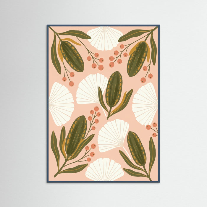 Teal Wood Botanical Flow