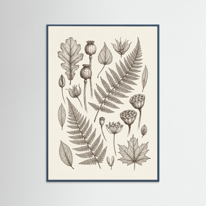 Teal Wood Botanical Intricacy