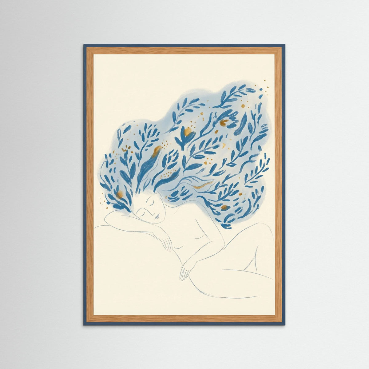 Teal Wood Botanical Reverie