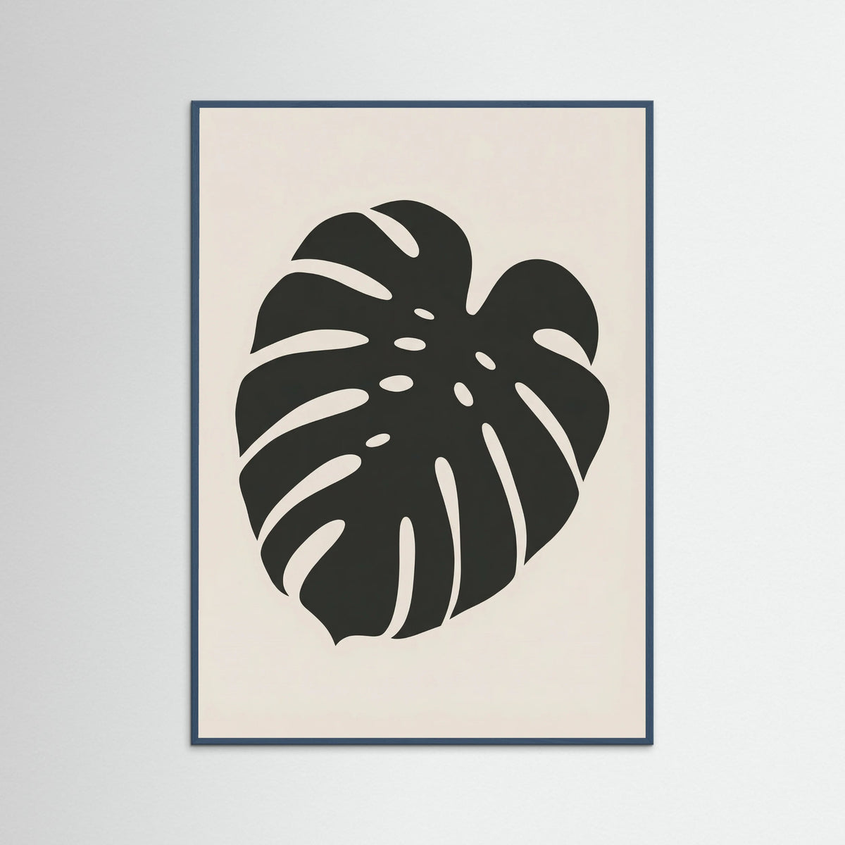 Teal Wood Botanical Silhouette