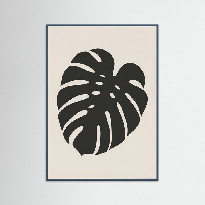 Teal Wood Botanical Silhouette