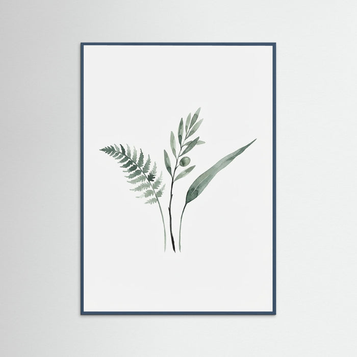 Teal Wood Botanical Simplicity