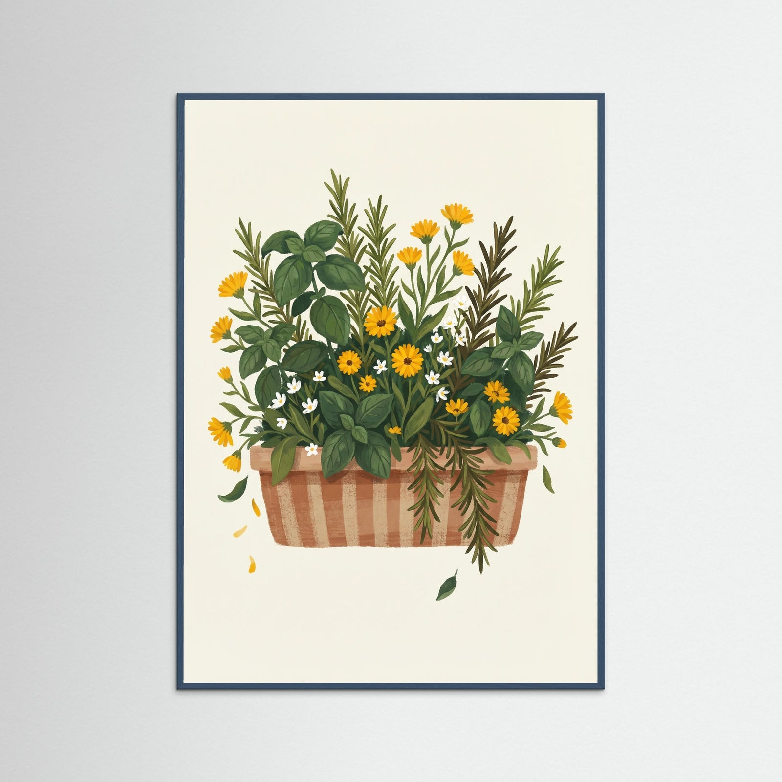 Teal Wood Botanical Still Life