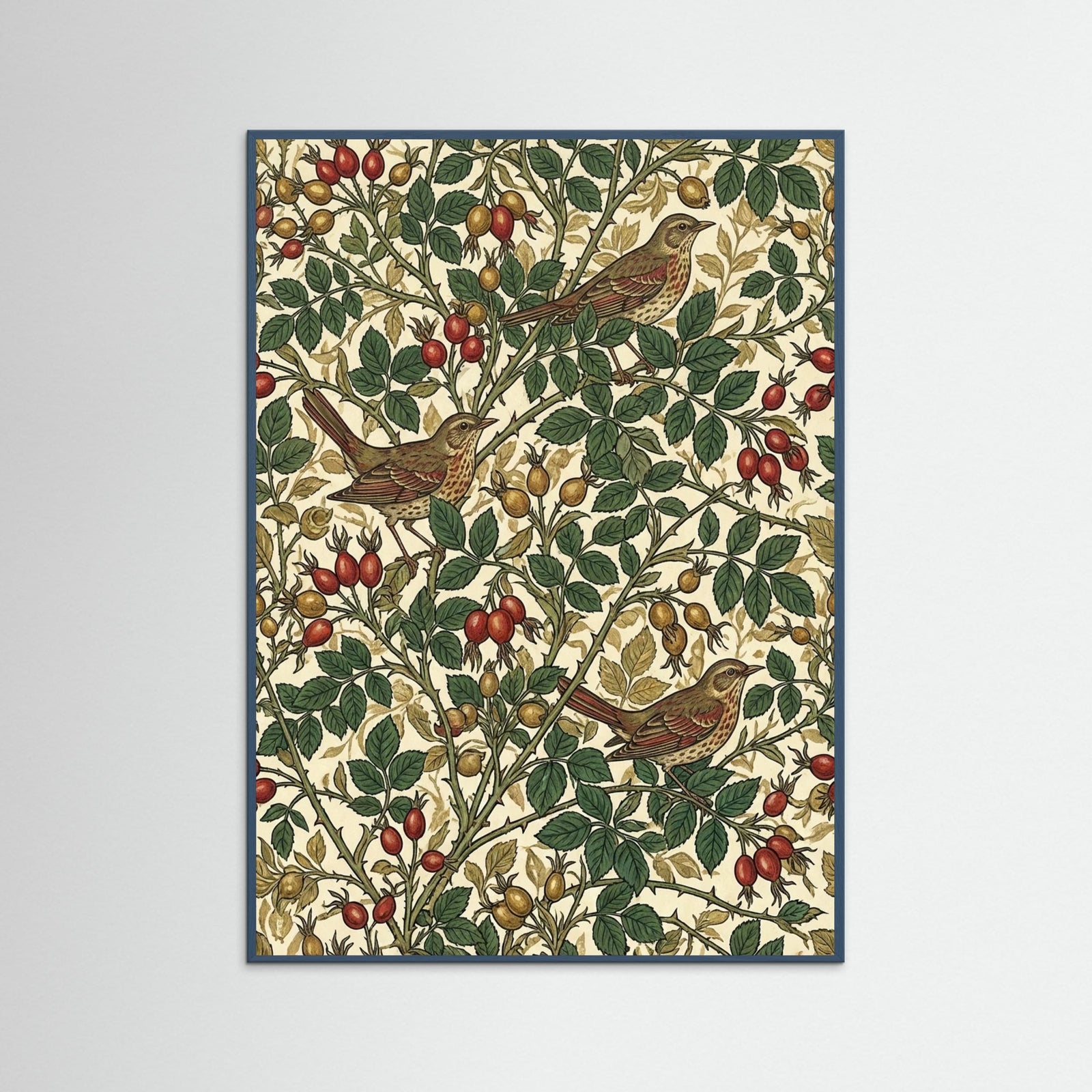 Teal Wood Botanical Tapestry