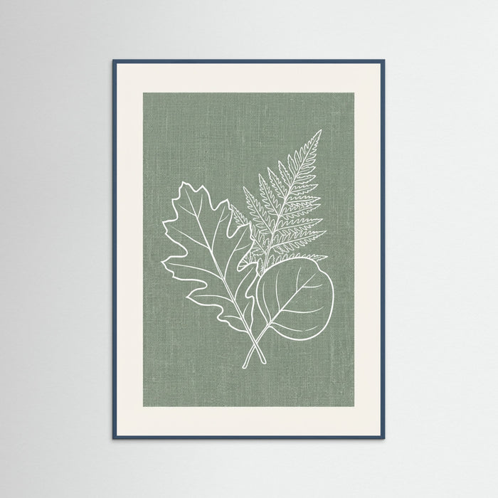 Teal Wood Botanical Vessel