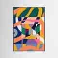 Teal Wood Boxes of Ribbons Poster