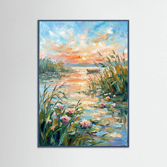 Teal Wood Breezy Summer Scene