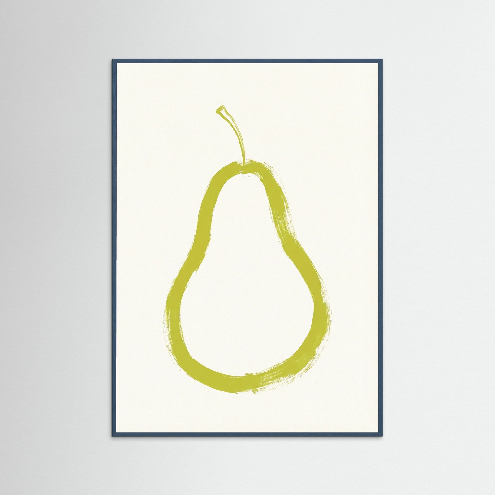 Teal Wood Brushstroke Apple Slice