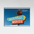 Teal Wood Buckaroo Motel Poster