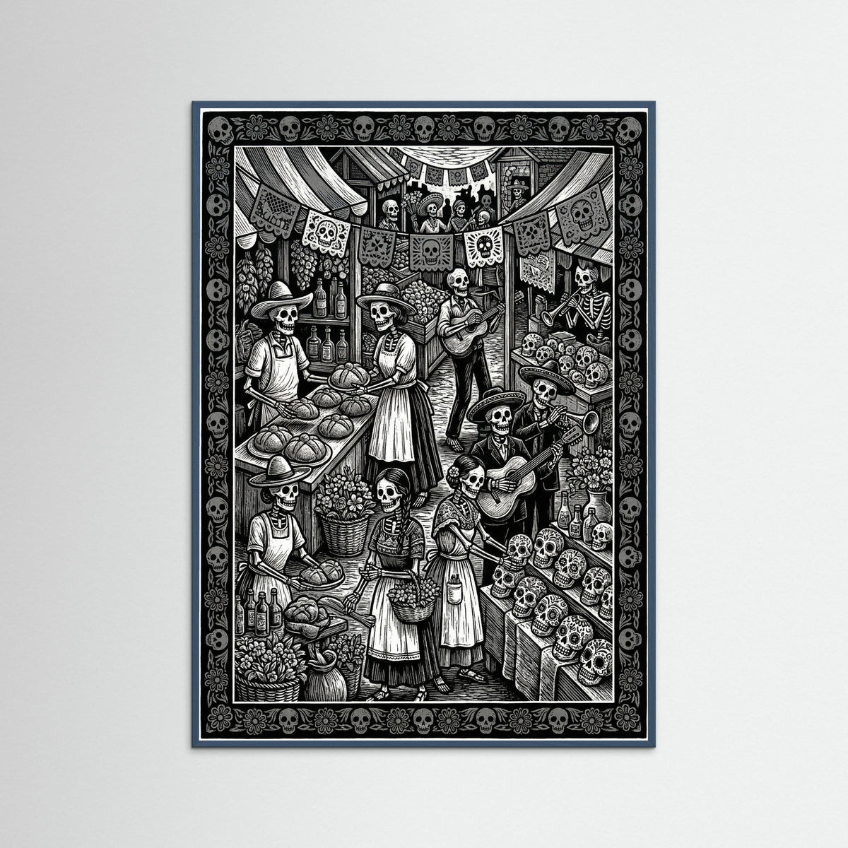 Teal Wood Calavera Tapatia Chronicle