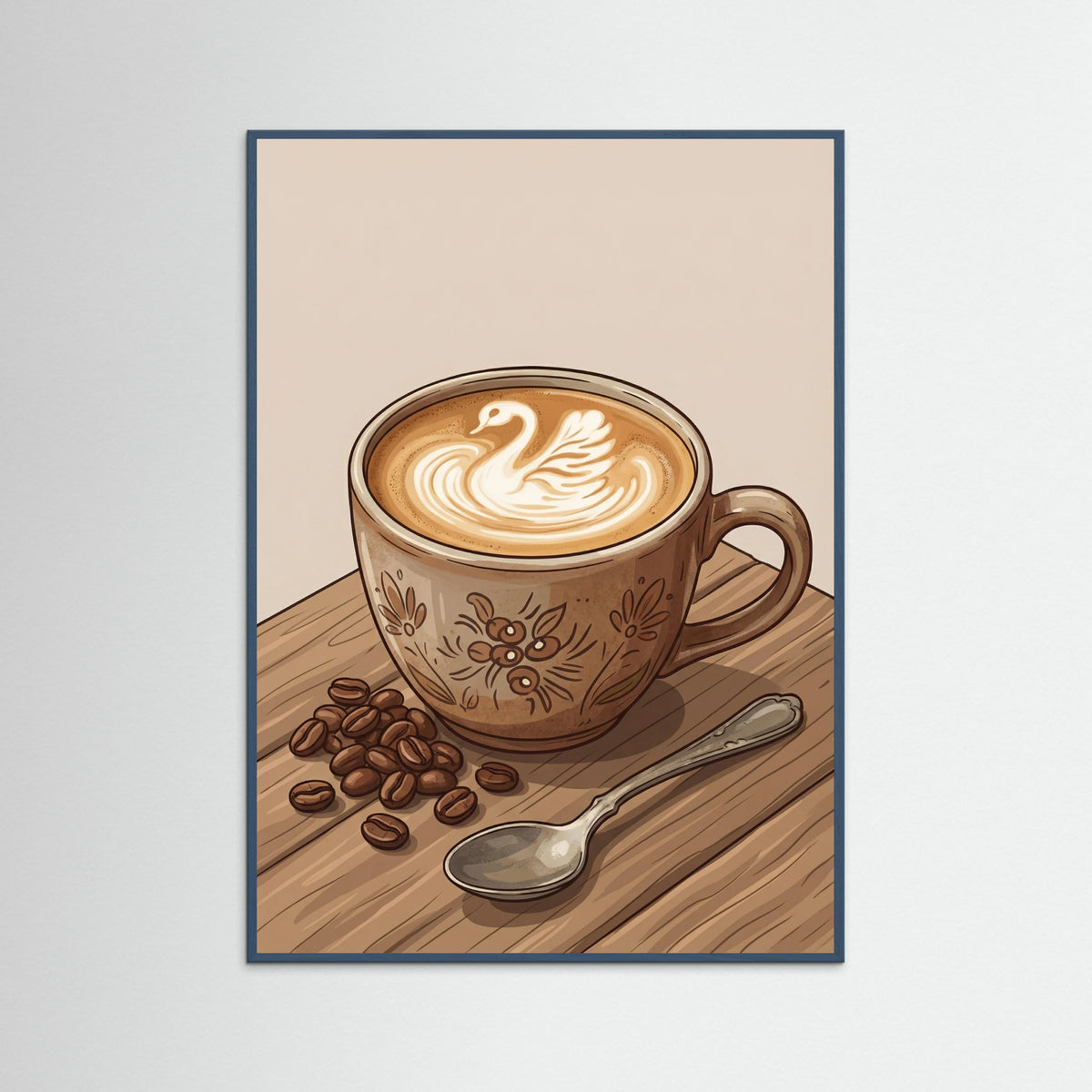Teal Wood Cappuccino Bliss