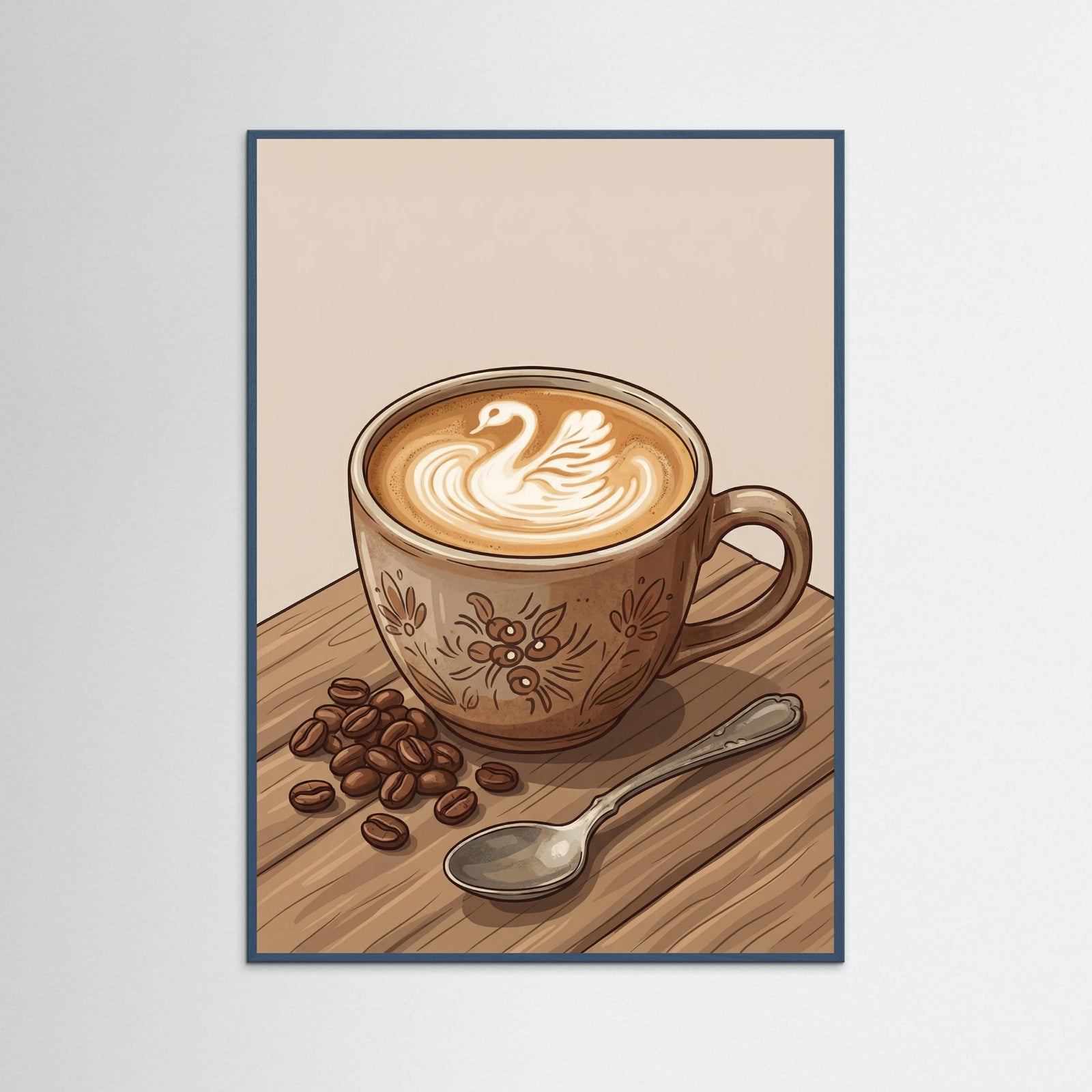 Teal Wood Cappuccino Bliss