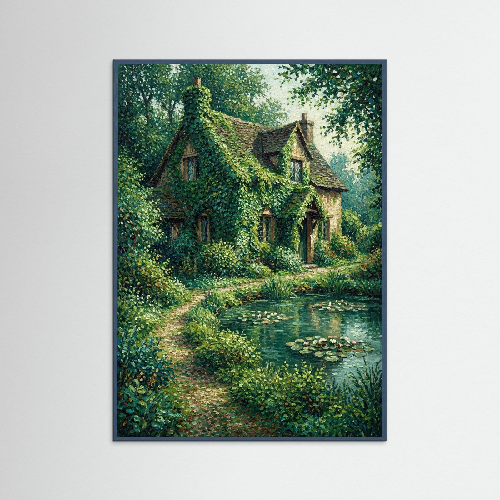 Teal Wood Castle by Lake