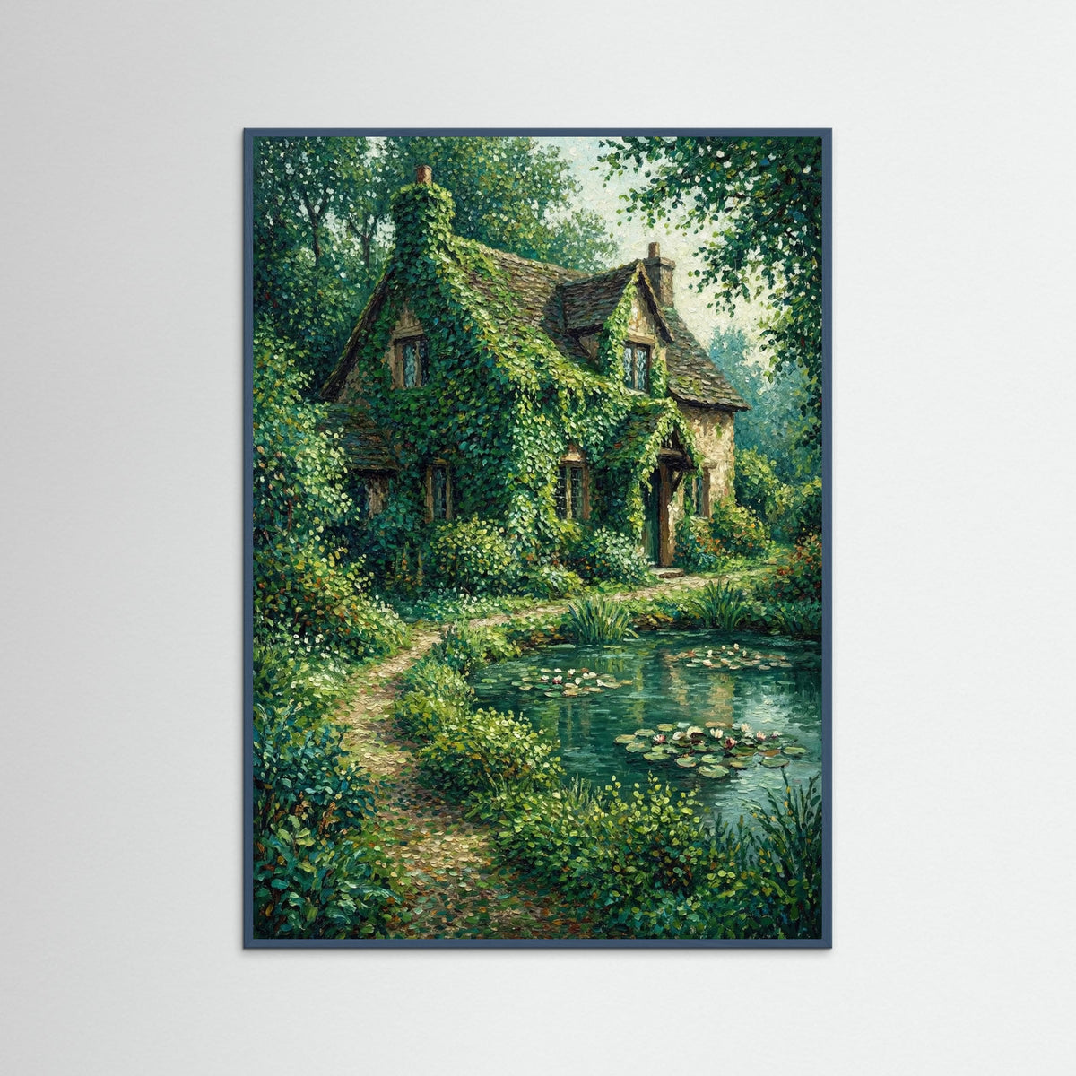 Teal Wood Castle by Lake