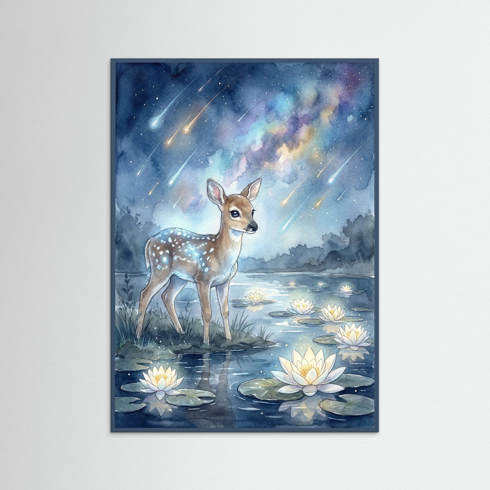 Teal Wood Celestial Daisies