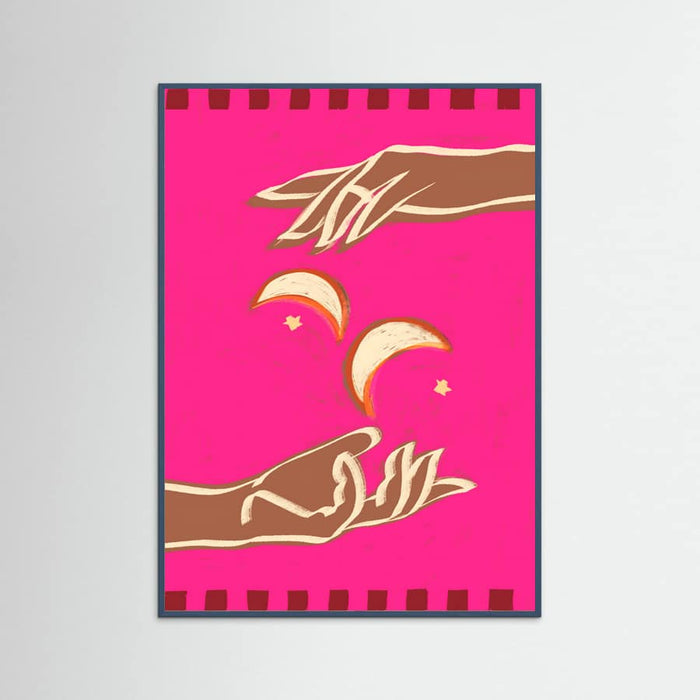 Teal Wood Celestial Exchange – A Couple Of Moons Poster
