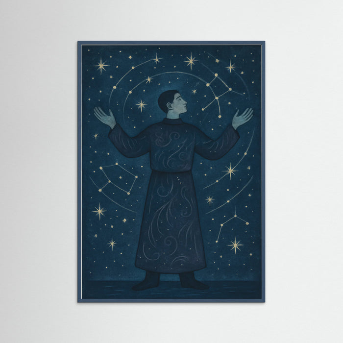 Teal Wood Celestial Waltz