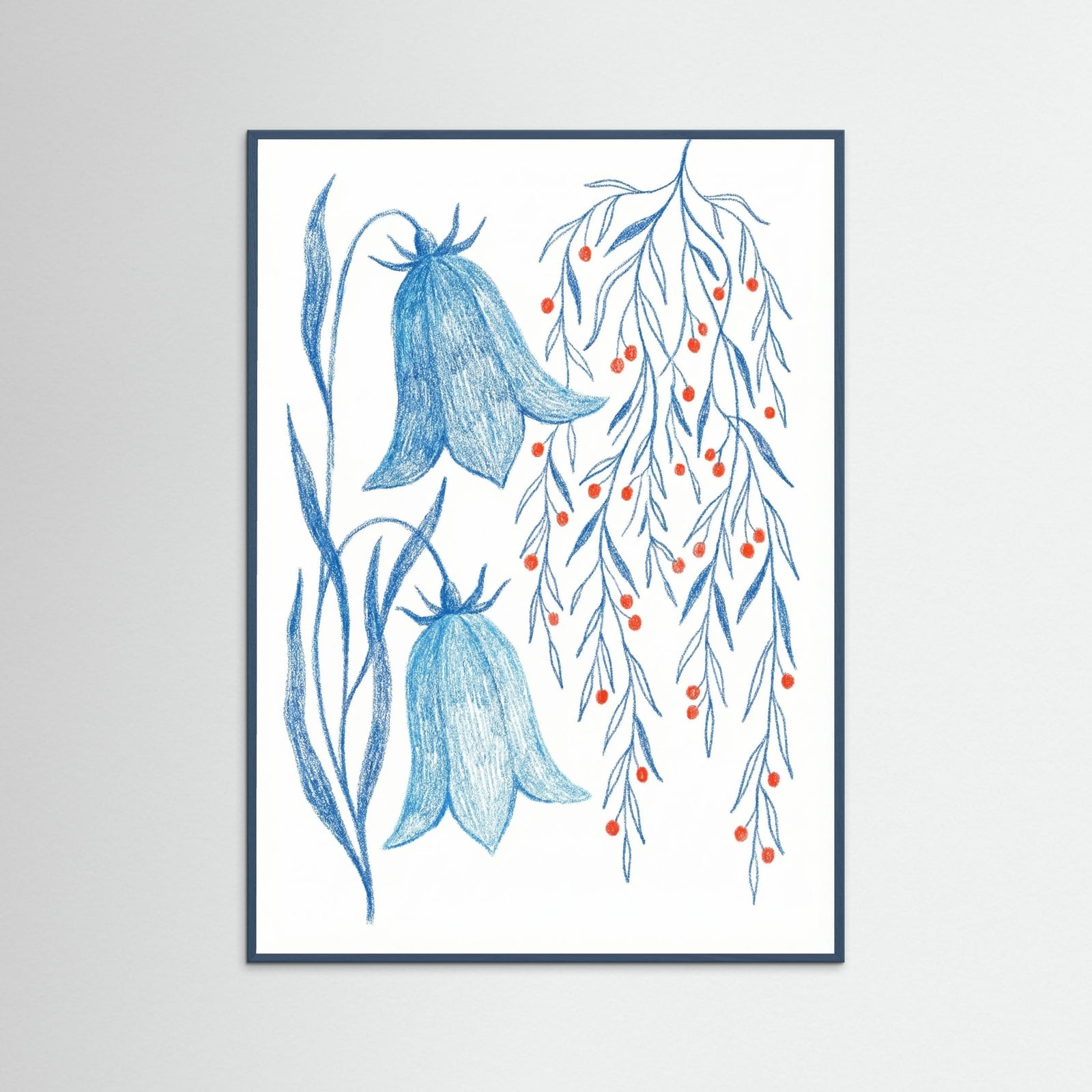 Teal Wood Cerulean Vines