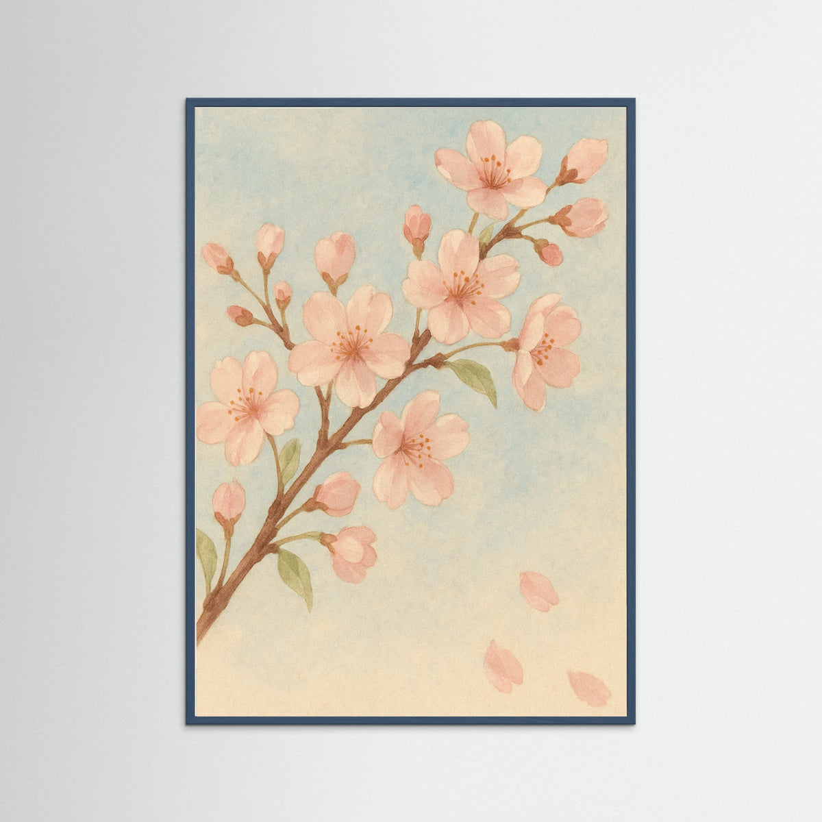 Teal Wood Cherry Blossom