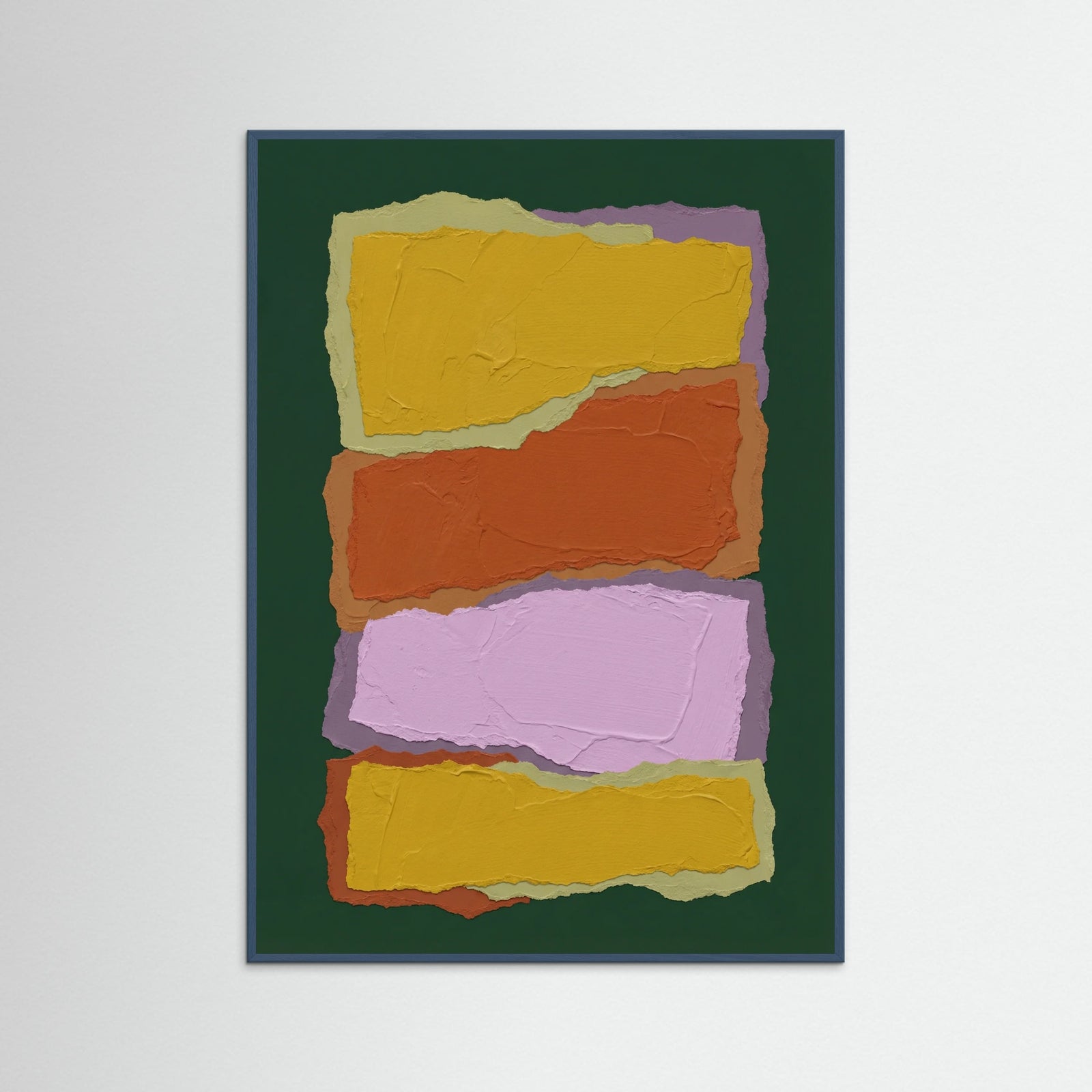 Teal Wood Chromatic Grid Study