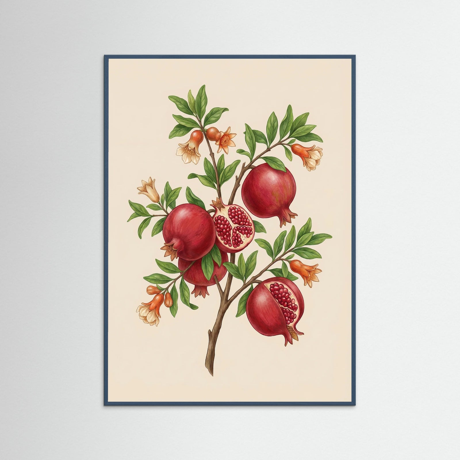 Teal Wood Citrus Bloom Study