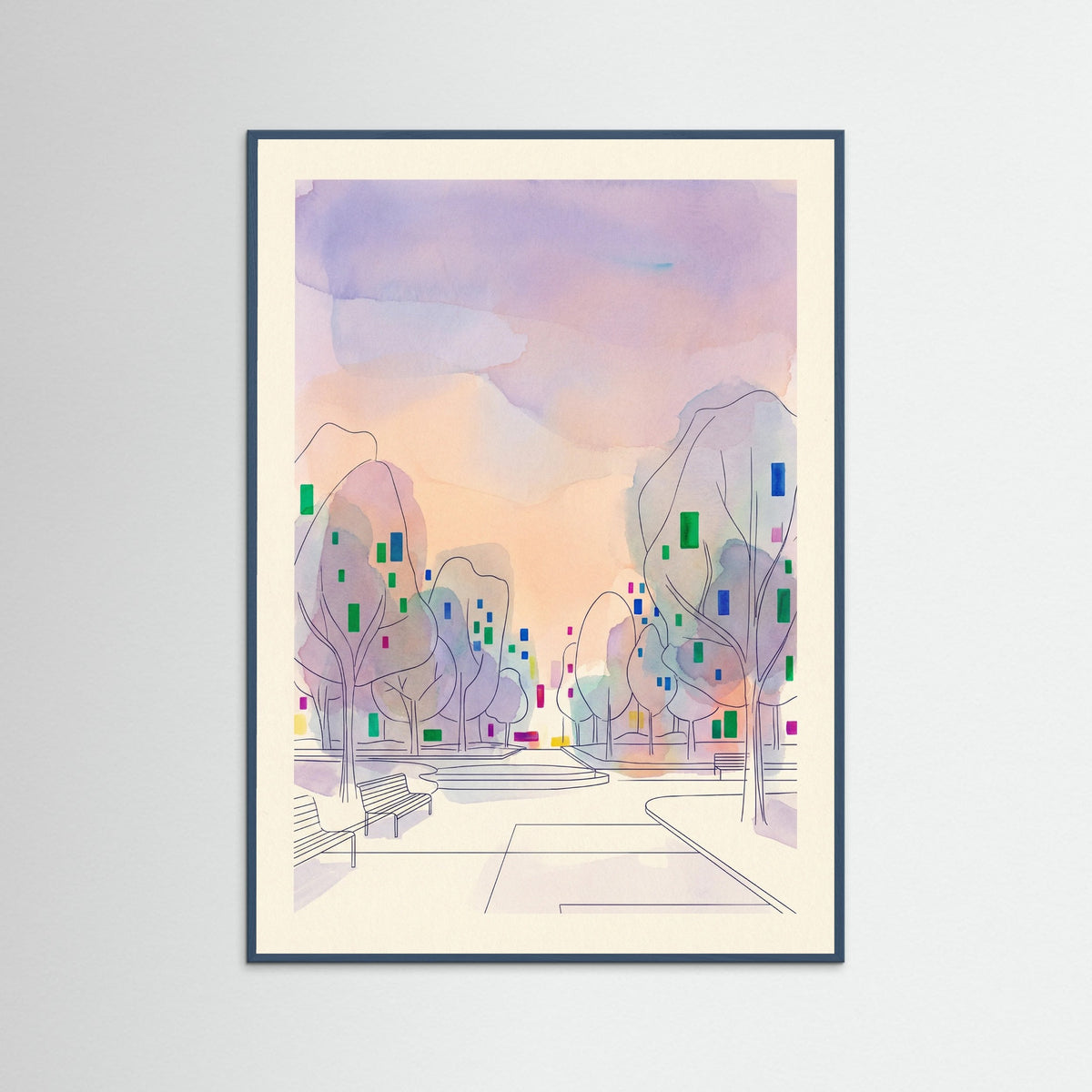 Teal Wood City Whispers