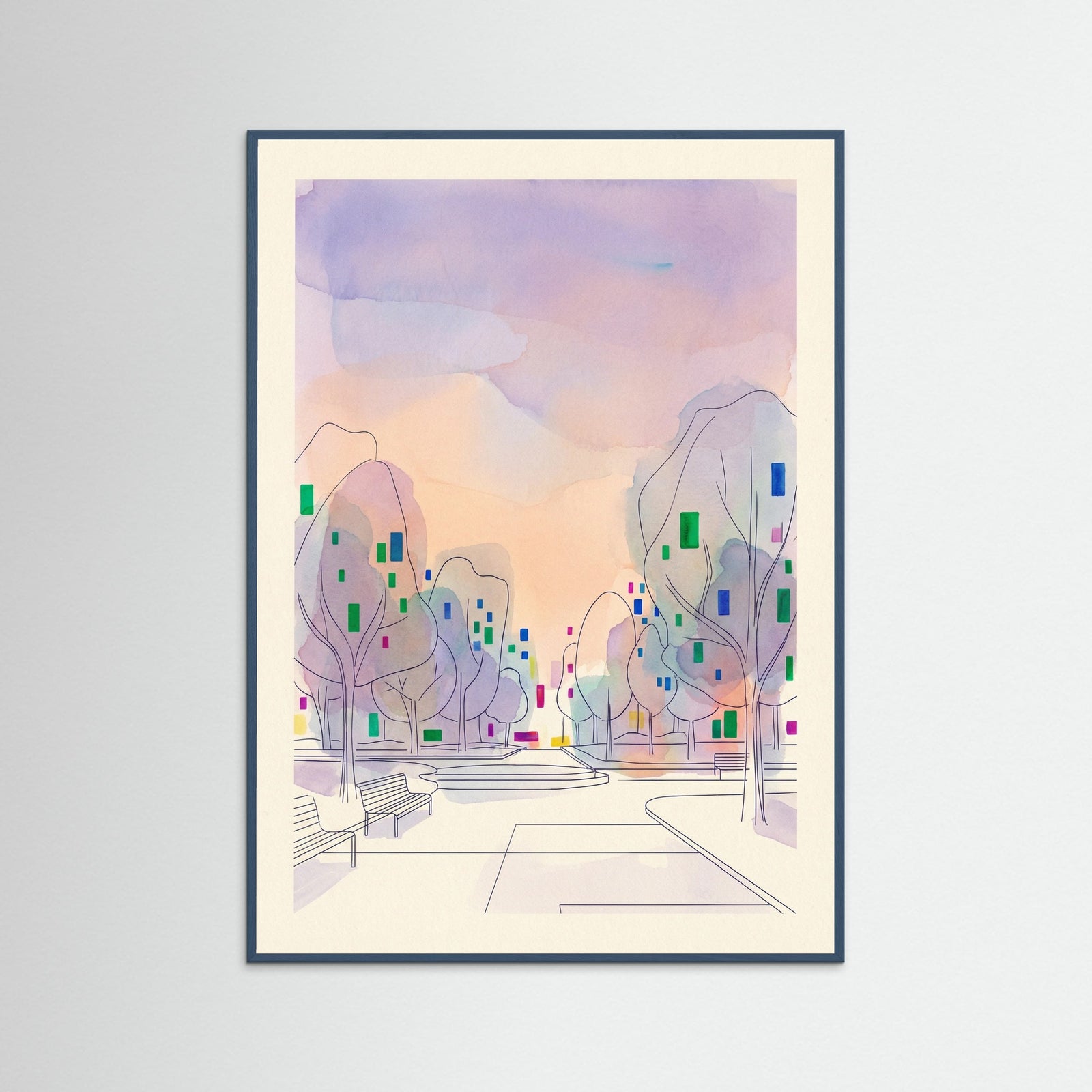 Teal Wood City Whispers