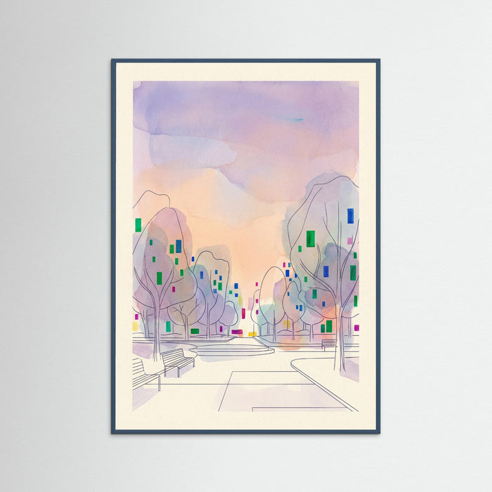 Teal Wood City Whispers