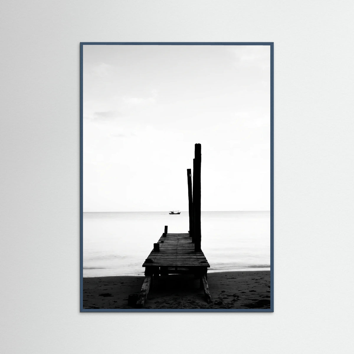 Teal Wood Coastal Silhouettes