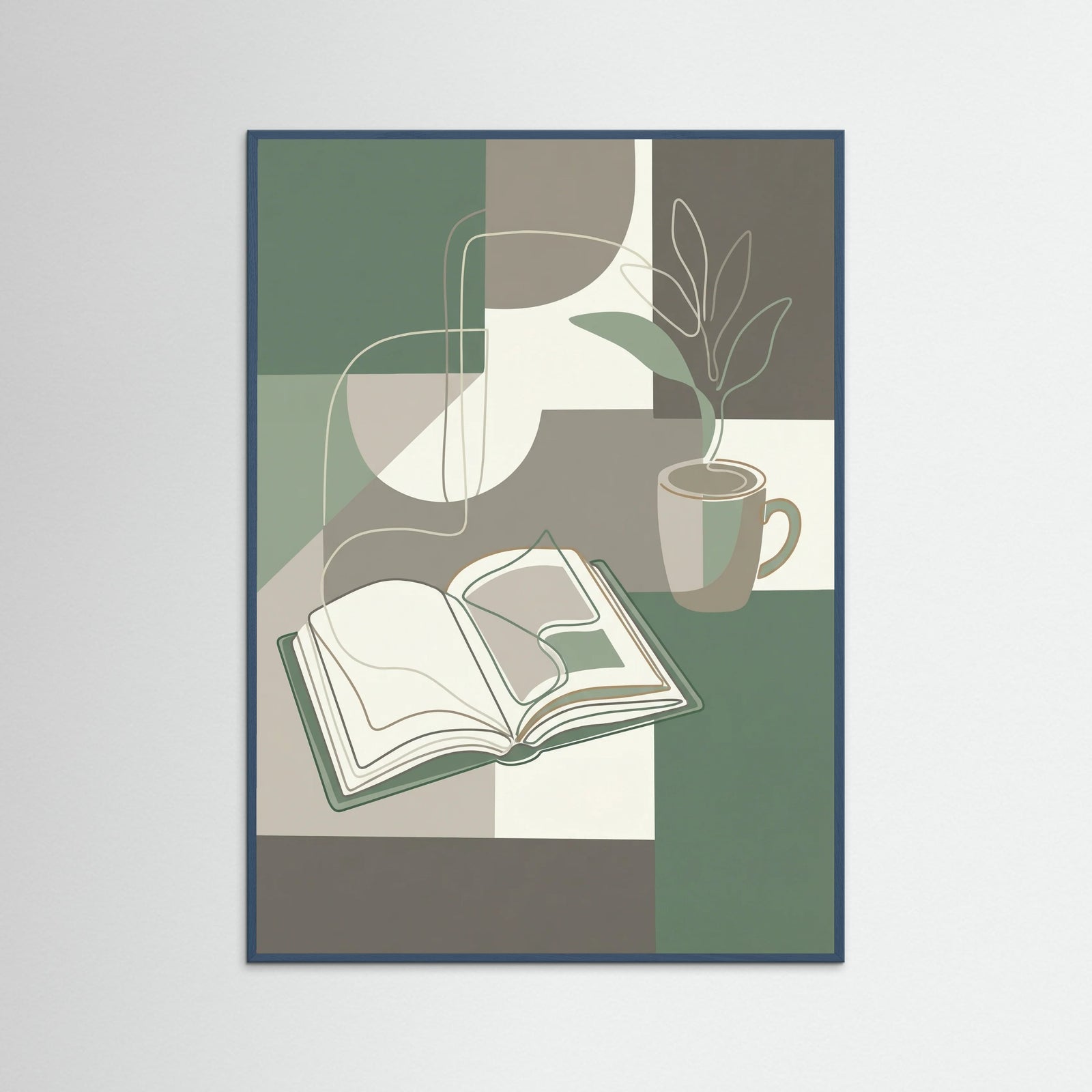 Teal Wood Coffee Contemplation