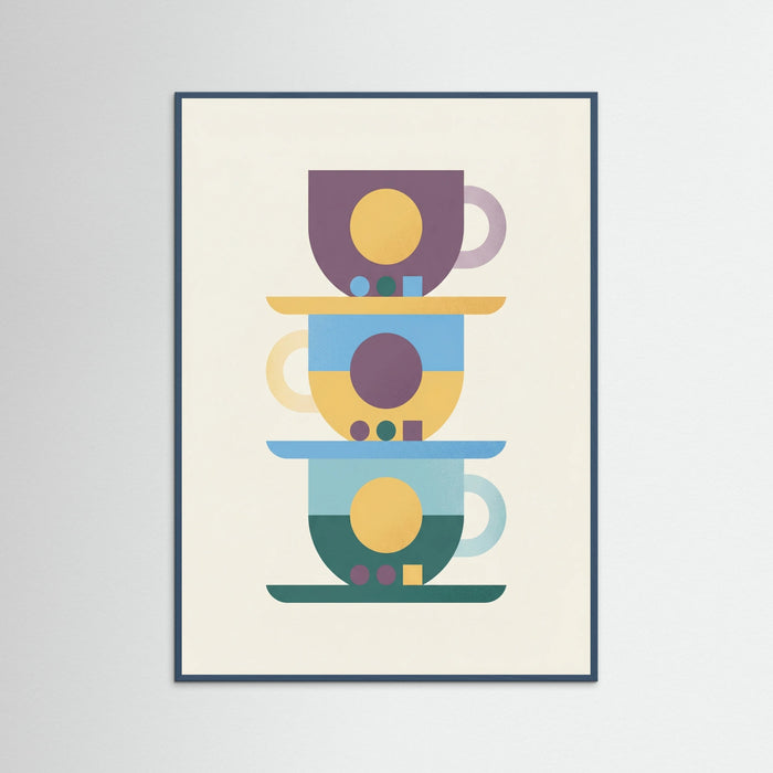 Teal Wood Coffee Pot Abstraction