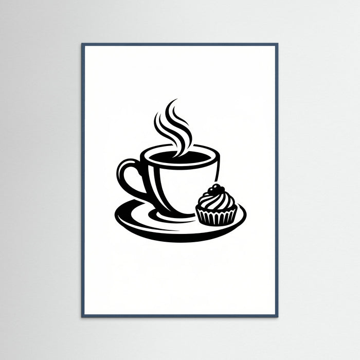 Teal Wood Coffee Silhouette