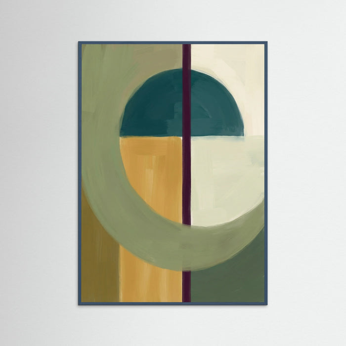 Teal Wood Color Block Harmony