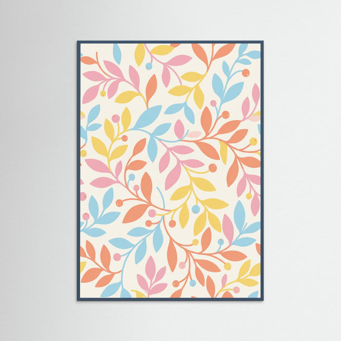 Teal Wood Colorful Bloom Grid