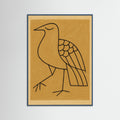 Teal Wood Contemplative Figure