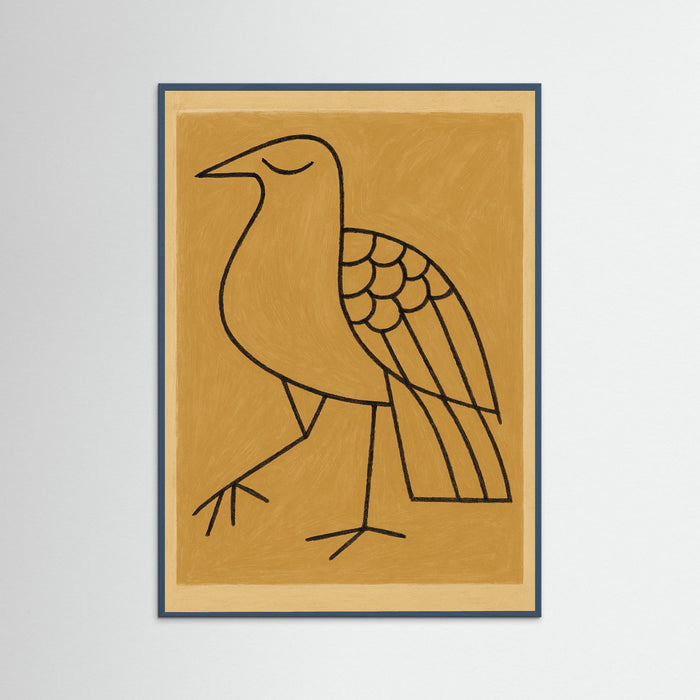 Teal Wood Contemplative Figure