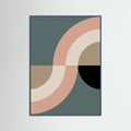 Teal Wood Contemporary Abstract 23 Poster