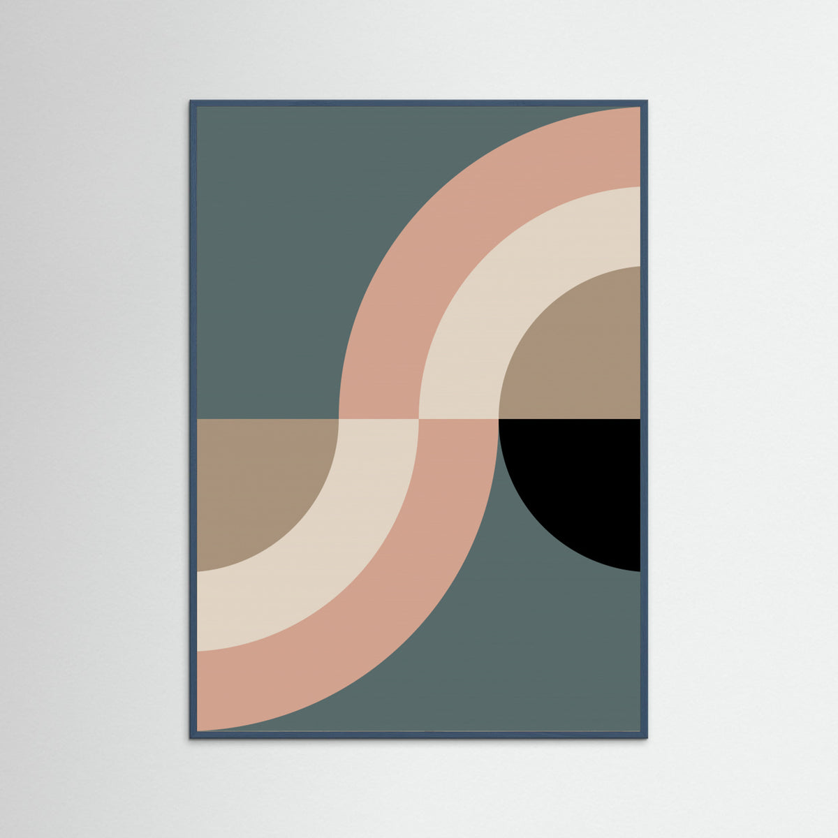 Teal Wood Contemporary Abstract 23 Poster