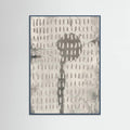 Teal Wood Contemporary Abstract In White and Grey Poster