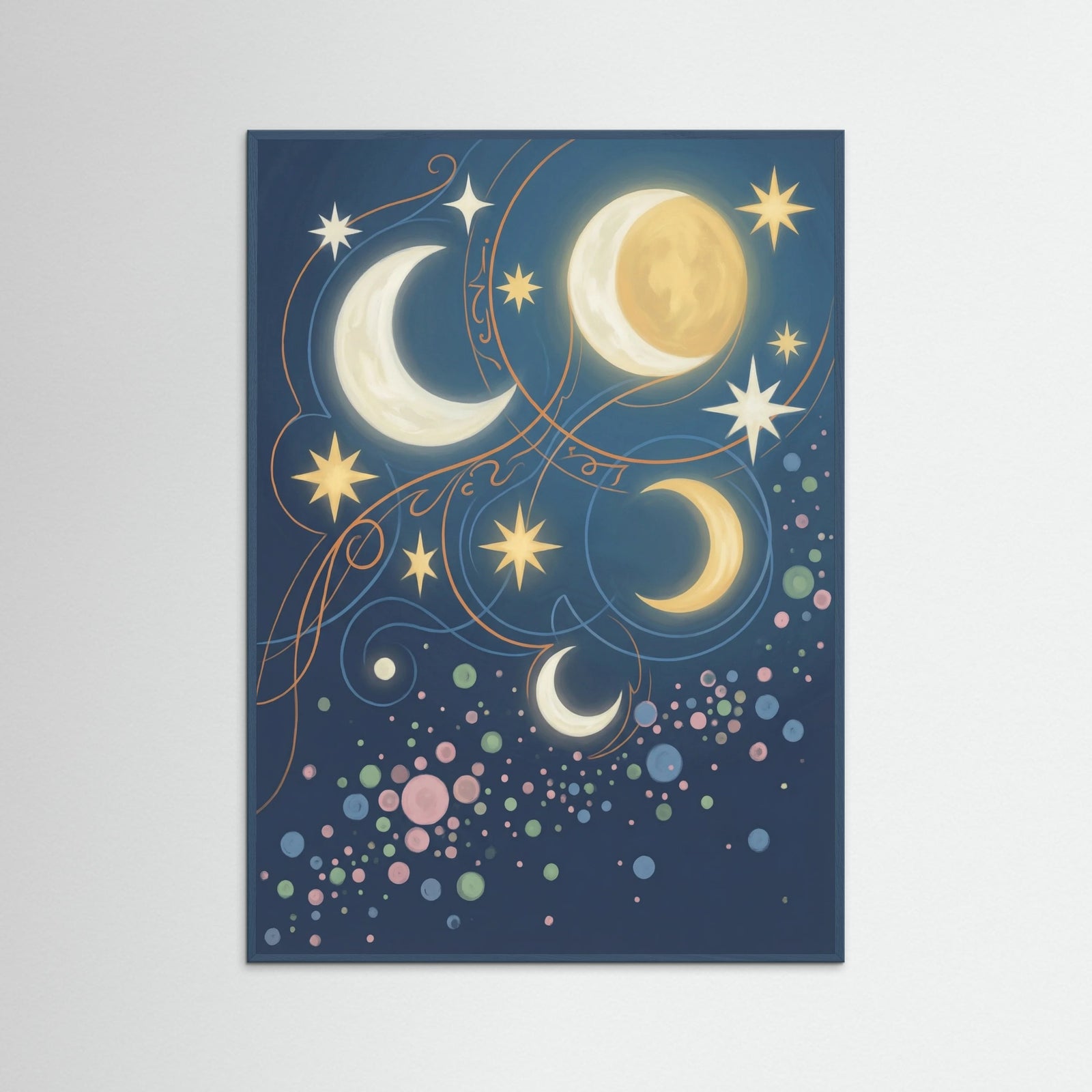 Teal Wood Cosmic Floral Cycles