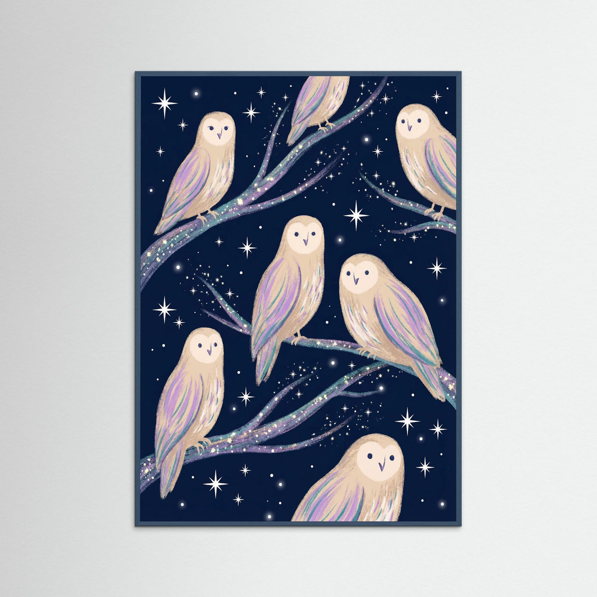 Teal Wood Cosmic Kitties