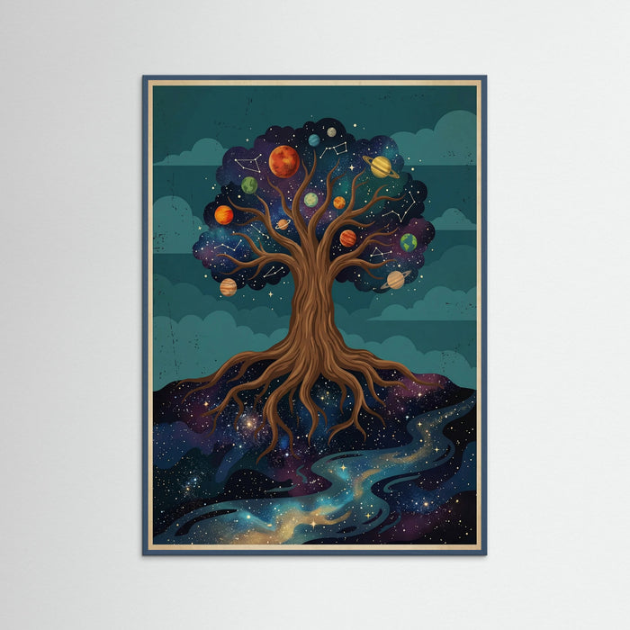 Teal Wood Cosmic Serenity