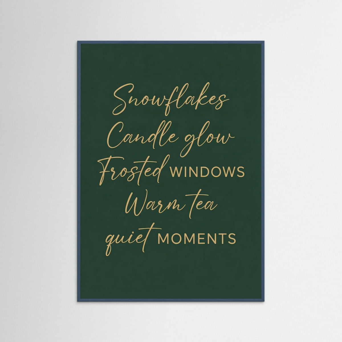 Teal Wood Cozy Winter Wishes