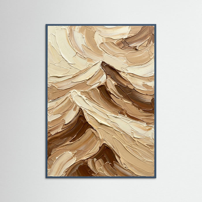 Teal Wood Crashing Ivory