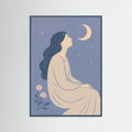Teal Wood Crescent Dreams