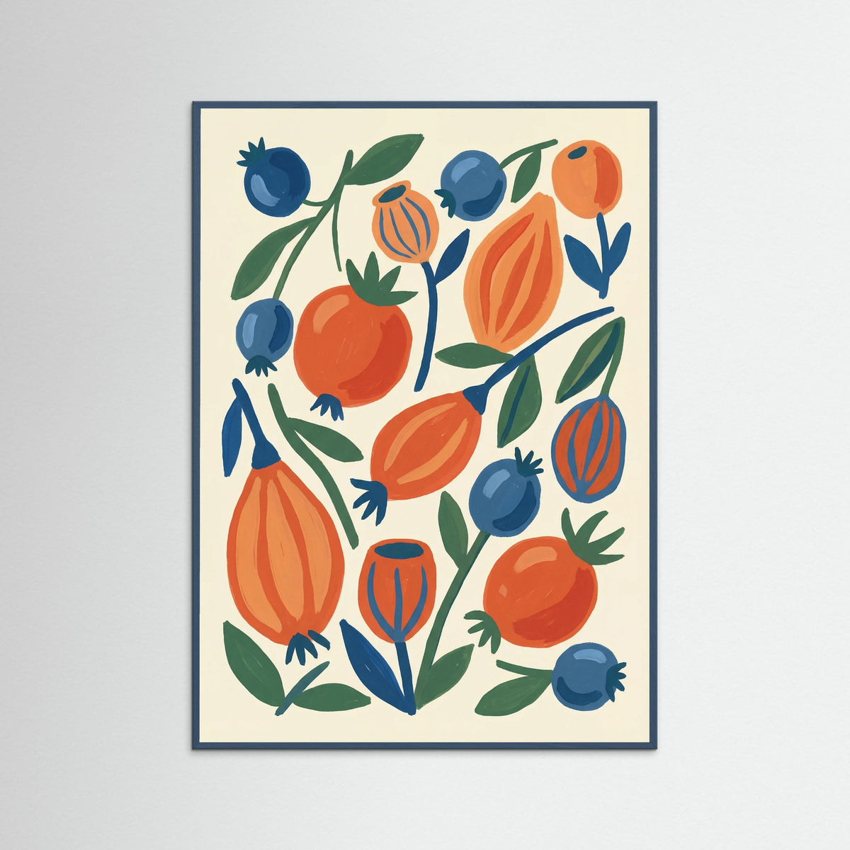 Teal Wood Crimson Bloom Rows